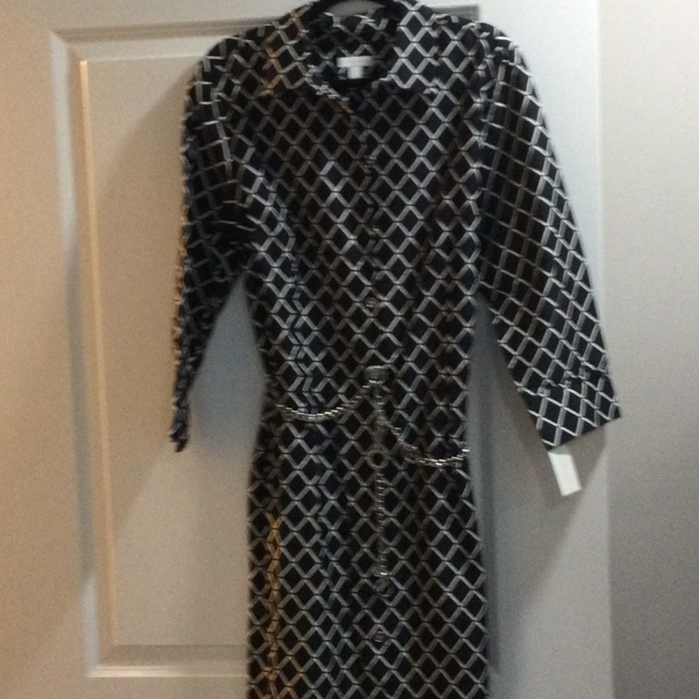 Charter Club Black and White Midi Dress